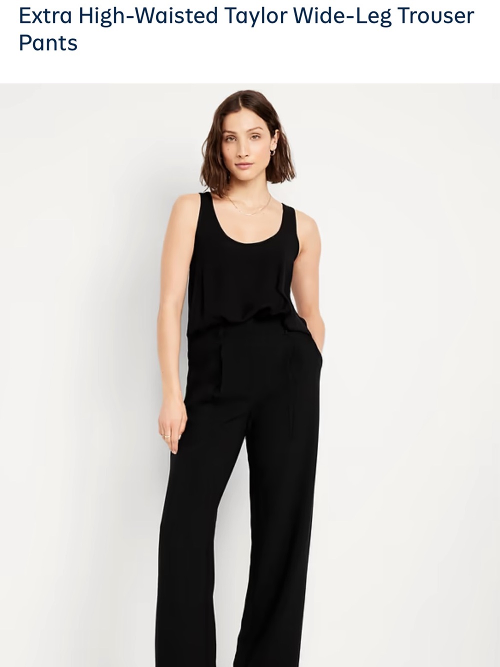 Old Navy Black Extra High-Waisted Wide-Leg Trousers